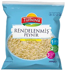Türkova Tam Yağlı Rendelenmiş Pizza Peyniri (Küp) - Türkova